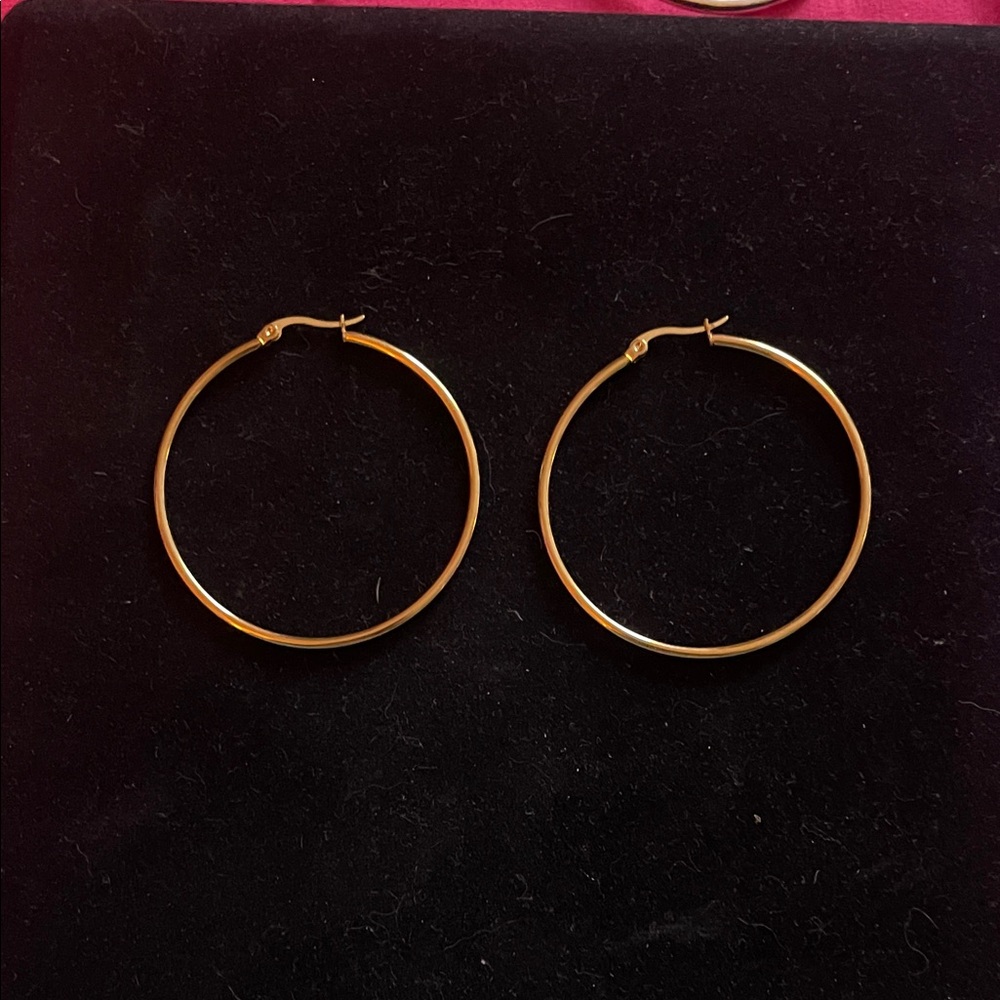 Real gold Hoop Earrings
